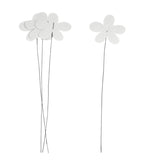 Bouchon décoratif fleur blanc 38 cm lot de 4 | 24 pièces