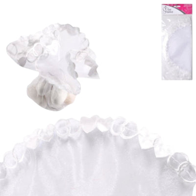 Emballage cadeau coeur organza blanc 6 pièces | 24 pièces