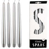 Spaas (r) bougies de table couleur argent 2,2 x 25 cm 4 pièces | 12 pièces