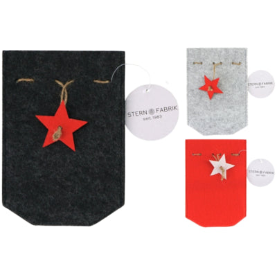 Stern fabrik emballage cadeau feutre de Noël 18 cm 3 assortis | 48 pièces