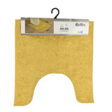 Tapis de toilette jaune moutarde en polyester 45 x 50 cm | 6 pièces