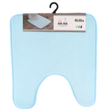 Tapis de toilette en microfibre bleu clair 45 x 50 cm | 16 pièces