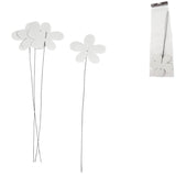 Bouchon décoratif fleur blanc 38 cm lot de 4 | 24 pièces