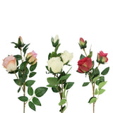 No brand roses de fleurs artificielles 79 cm 3 assorties | 4 pièces