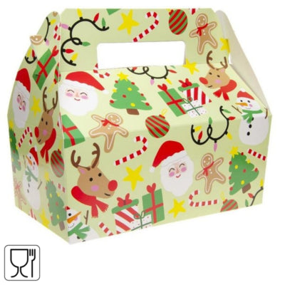 Boîte à menu de Noël en carton 22,5 cm | 48 pièces