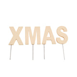 Abi décoration Bouchons de lettre de Noël crème de Noël 5 cm | 24 pièces