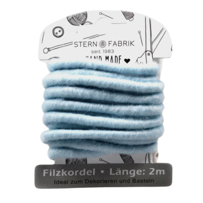 Stern fabrik cordon en feutre bleu 2 m | 36 pièces