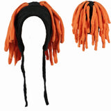 Chapeau noir aux cheveux orange 40 cm | 12 pièces
