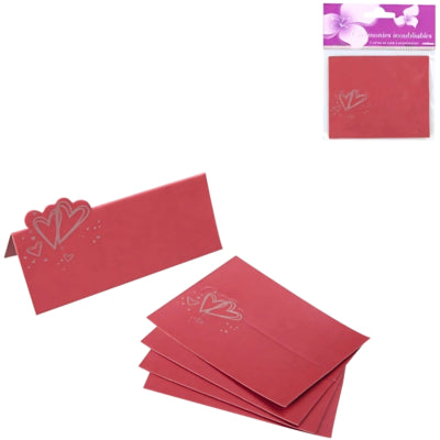 Cartes de table coeur rouge 10 cm 5 pièces | 24 pièces