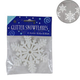 Amscan pendentif flocon de neige blanc avec paillettes 10 cm 4 pièces | 36 pièces