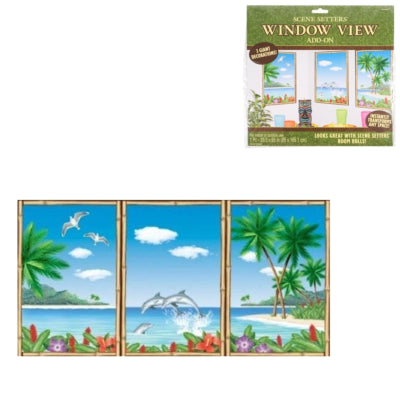 Amscan décoration murale triptyque affiche tropicale 85 cm lot de 3 | 24 pièces