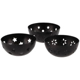 Porte-bougie parfumée en métal ambré 7,5 cm | 6 pièces