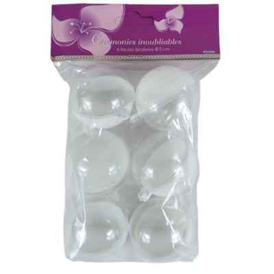 Boule à suspendre blanche 5 cm lot de 6 | 32 pièces
