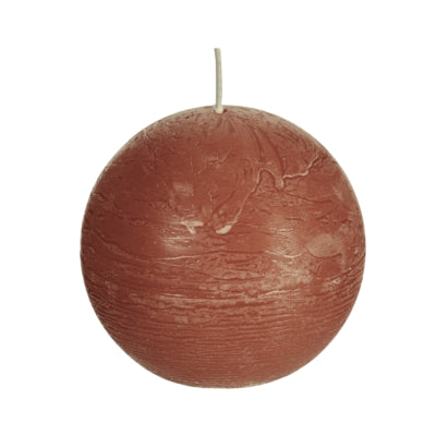 Bougie boule Spaas (r) marron cannelle 8 cm | 12 pièces