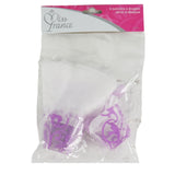 Emballage cadeau Miss France violet 5 cm lot de 6 | 24 pièces
