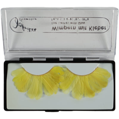 Jofrika cosmétiques cils artificiels plumes jaune 9,5 cm b-choice ve500 | 50 pièces