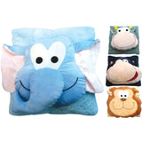 Coussin xl peluche visage animal 70 x 70 cm 4 assortis | 4 pièces