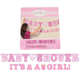 Guirlande de lettres baby shower c'est une fille rose ensemble de 2 | 24 pièces