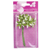 Fleur déco vert 13 cm lot de 6 | 24 pièces
