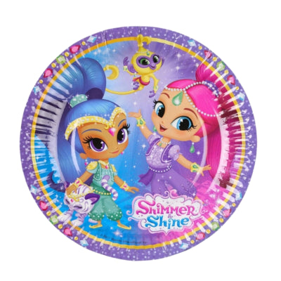 Assiettes jetables papier brillant scintillant 8 pièces | 30 pièces