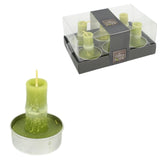 Bougies chauffe-plat bambou vert 5 cm 6 pièces | 24 pièces