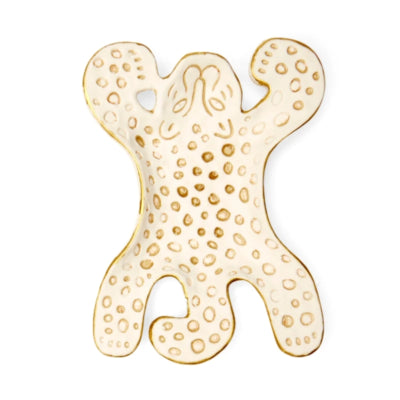 Bol décoratif léopard blanc 13cm