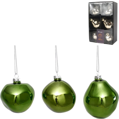 Xmas by mooss xmas by moos Boules de Noël vertes 8 cm 6 pièces | 12 pièces