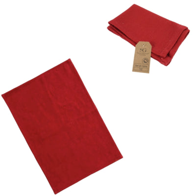 Set de table coton rouge 45 x 30 cm | 36 pièces