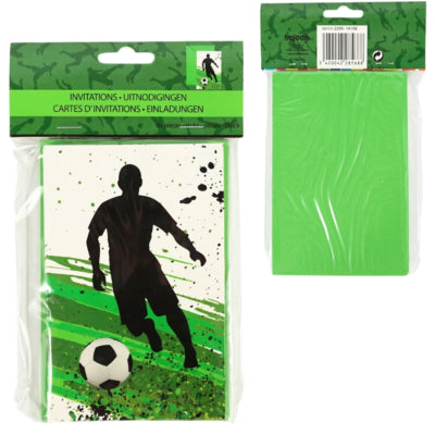 Cartes d'invitation football 14 cm 8 pièces | 36 pièces