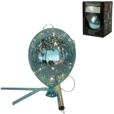 Ballon en verre sur batterie vert 21 cm | 12 pièces