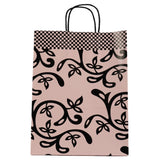 Sac en papier rose et noir 31 cm lot de 250