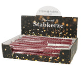 Stern Fabrik Bougie de dîner Twist Bordeaux 2,2 x 25 cm | 36 pièces