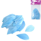 Plumes de décoration bleues 6 cm 96 pièces | 48 pièces