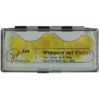 Jofrika cosmétiques cils artificiels plumes jaune 9,5 cm b-choice ve500 | 50 pièces