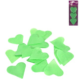Confettis coeur vert 100 g | 24 pièces