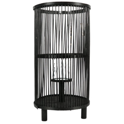 Hbx natural living ensemble de lanternes saigon 2 pièces noir