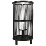 Hbx natural living ensemble de lanternes saigon 2 pièces noir