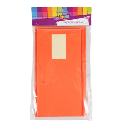 Cartes d'invitation et enveloppes orange 5 pièces | 48 pièces