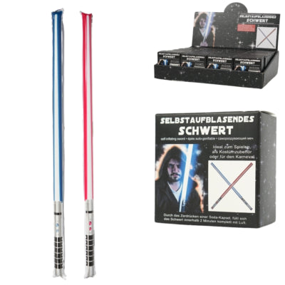Épée ballon aluminium autogonflante 95 cm 2 assortis | 24 pièces