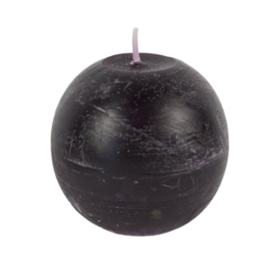 Bougie boule de gala violette 8 x 8 cm | 12 pièces