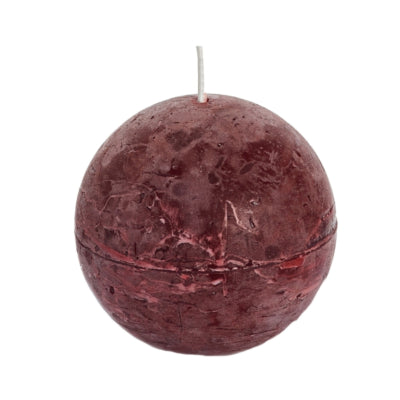 Spaas (r) bougie boule vin rouge 8 cm | 12 pièces