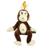 Peluche singe avec peau de banane assis 55 cm 2 assortis | 15 pièces