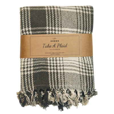Prends un plaid pique-nique polyback vert blanc 160 x 160 cm | 10 pièces