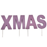 Abi décoration lettres de Noël bouchons Noël violet 8 cm | 24 pièces