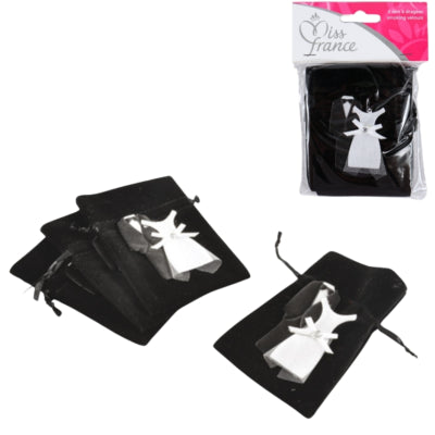 Sacs de mariage en velours 10 cm 4 pièces | 24 pièces