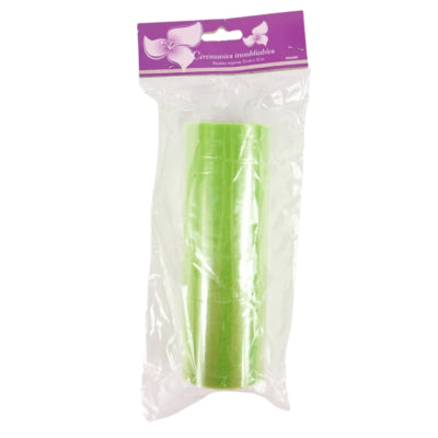 Organza en rouleau vert 15 cm x 10 m | 24 pièces