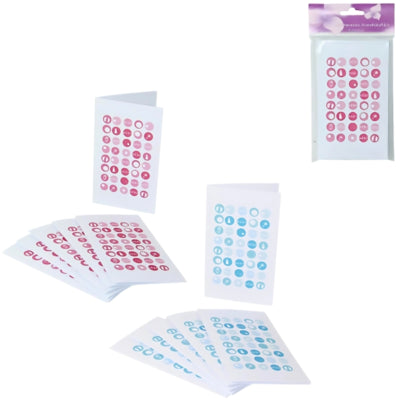 Cartes de baby shower bebé 2 assorties lot de 6 | 24 pièces