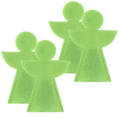Chauffe-œufs de Noël ange feutre vert 20 cm lot de 4 | 18 pièces