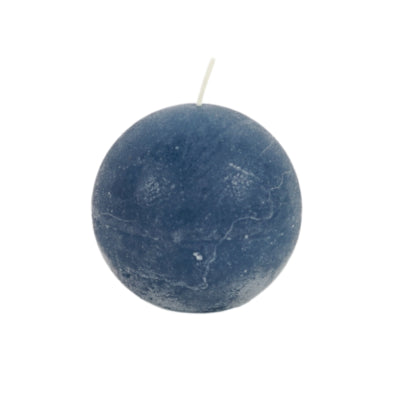 Bougie boule de gala bleue 8 x 8 cm | 12 pièces