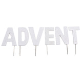 Abi decoration Coupe-lettres de Noël Avent blanc 8 cm | 24 pièces